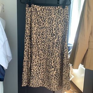 Cheetah silk skirt
